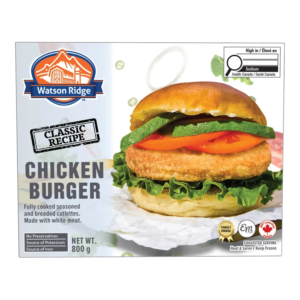 Chicken Burgers package