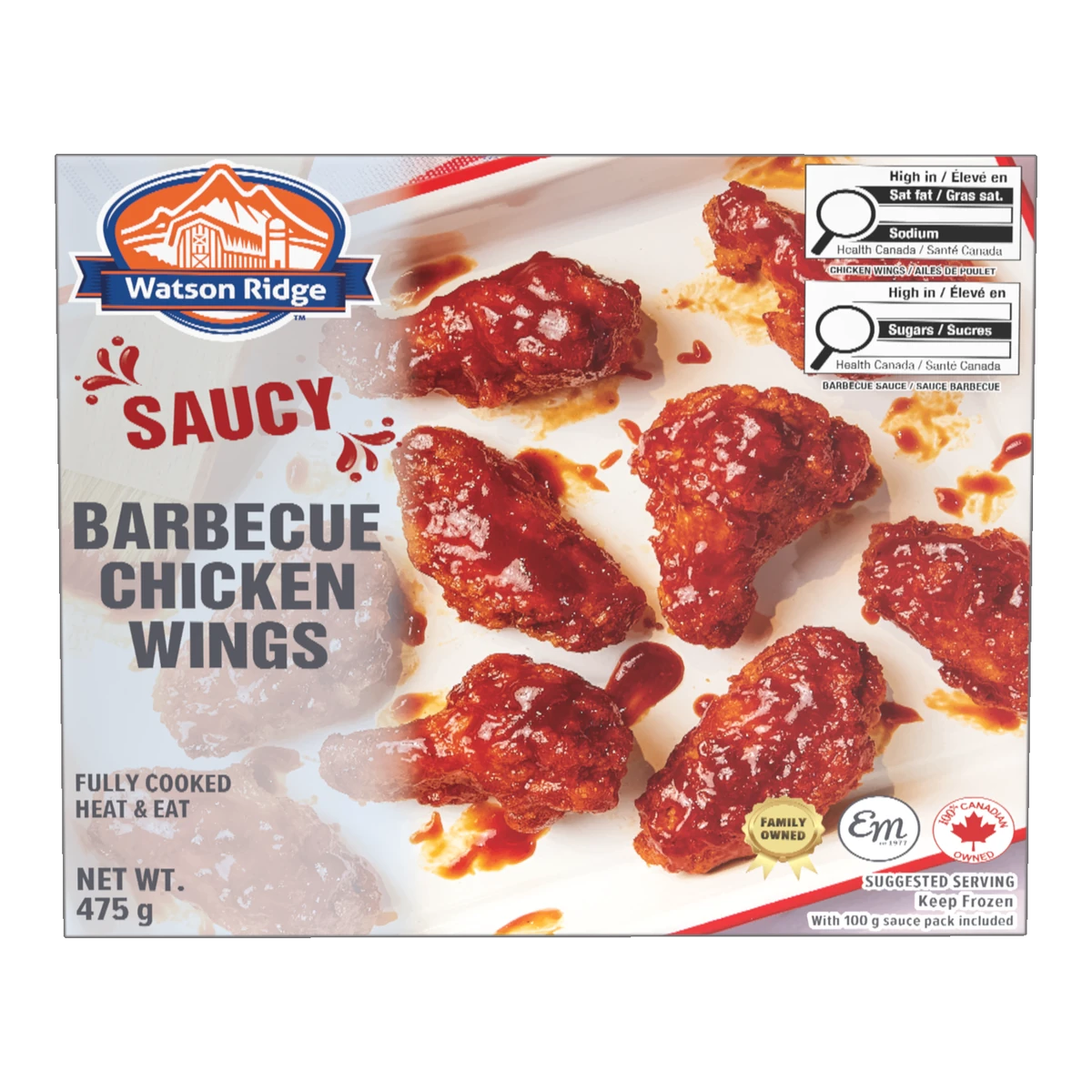 Watson Ridge Saucy Barbecue Chicken Wings, SKU 93524