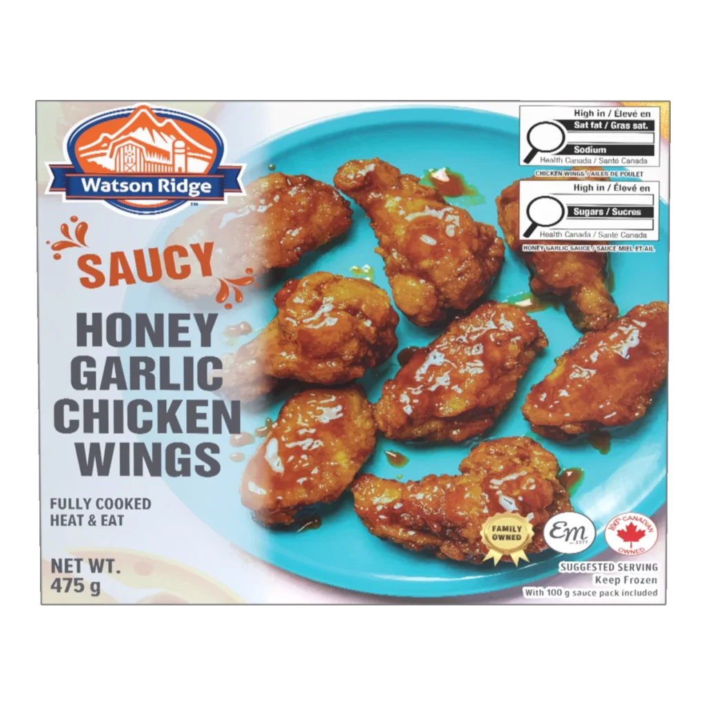 Saucy Honey Garlic Chicken Wings package