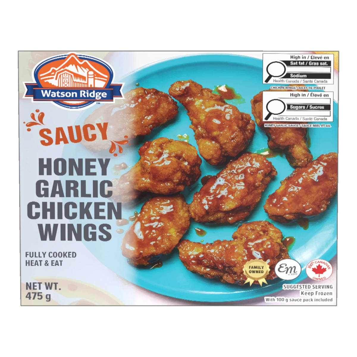 Watson Ridge Saucy Honey Garlic Chicken Wings, SKU 93525