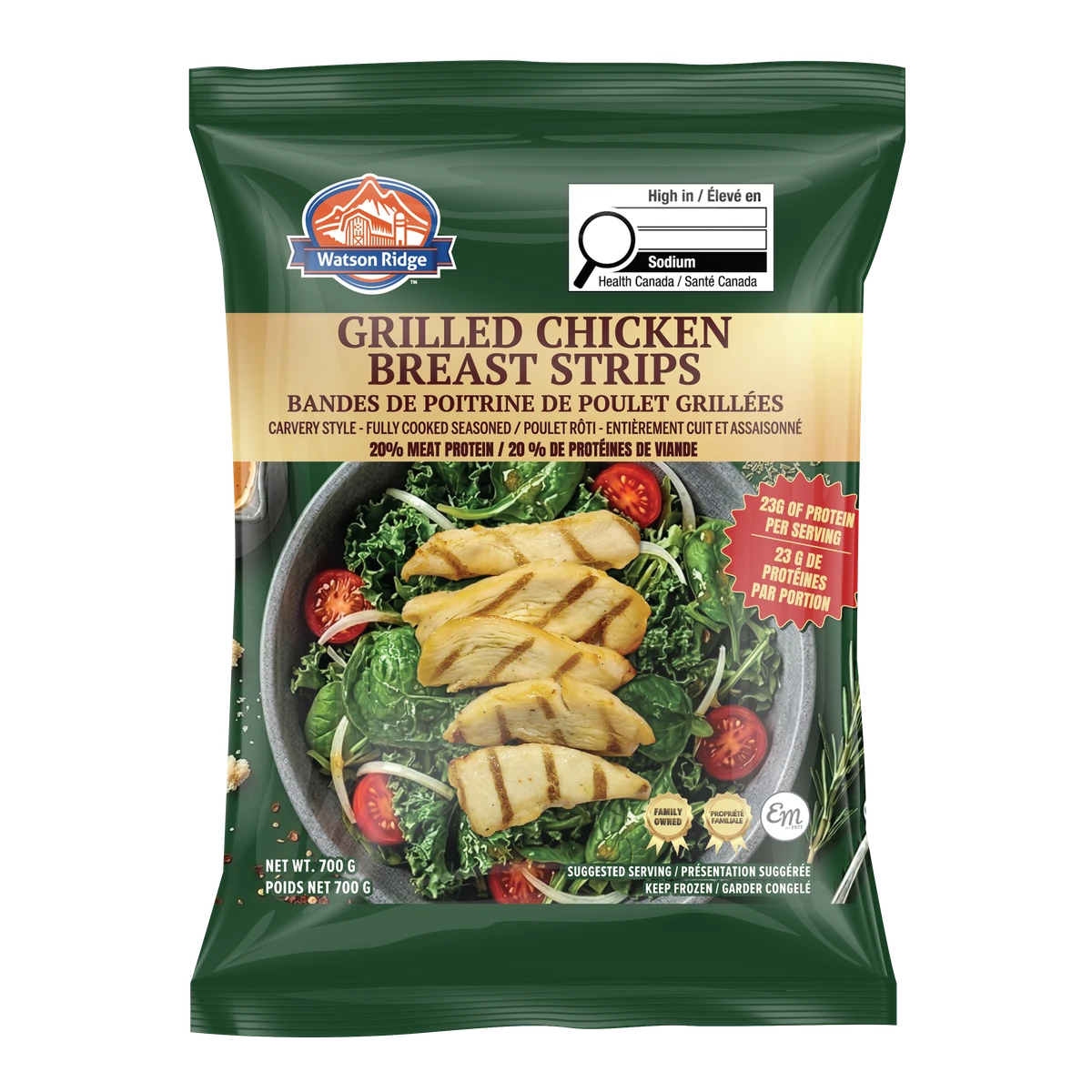 Watson Ridge Grilled Chicken Breast Strips, SKU 93578